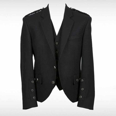 Charcoal Tweed Crail Kilt Jacket and Vest